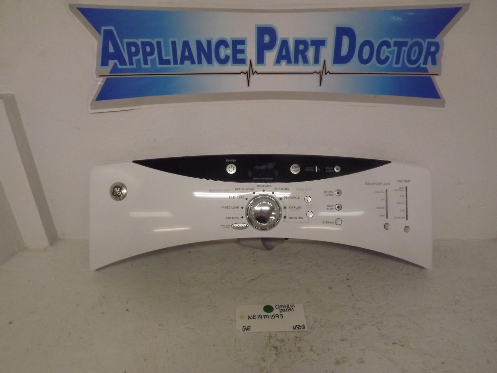 GE Dryer WE19M1593 Control Panel Used GE Dryer WE19M1593 Control Panel Used